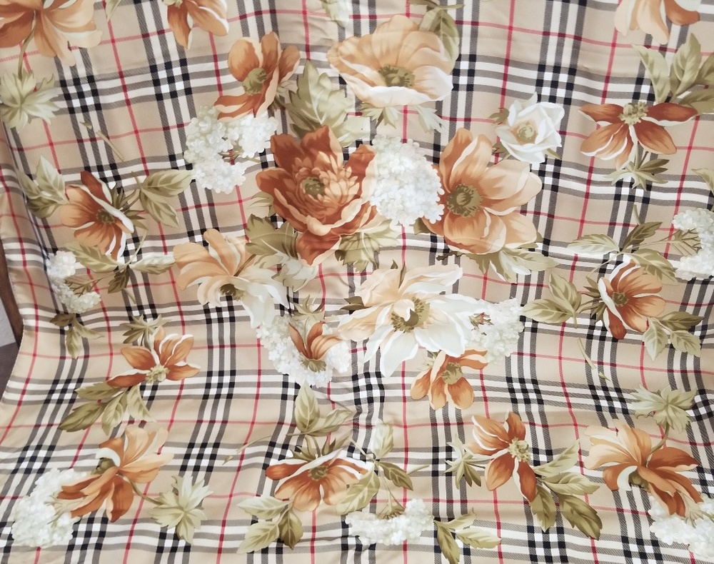 Authentic vintage Burberry's silk scarf